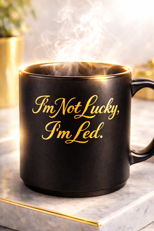Im Not Lucky, Im Led. A Faith-Driven Luxury Mug for the Guided