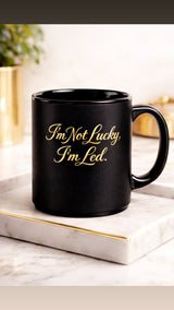 Im Not Lucky, Im Led. A Faith-Driven Luxury Mug for the Guided